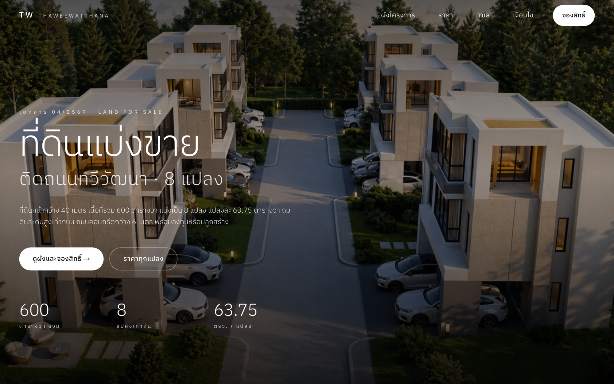 Thaweewatthana land subdivision site